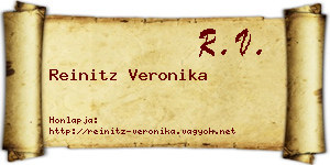 Reinitz Veronika névjegykártya